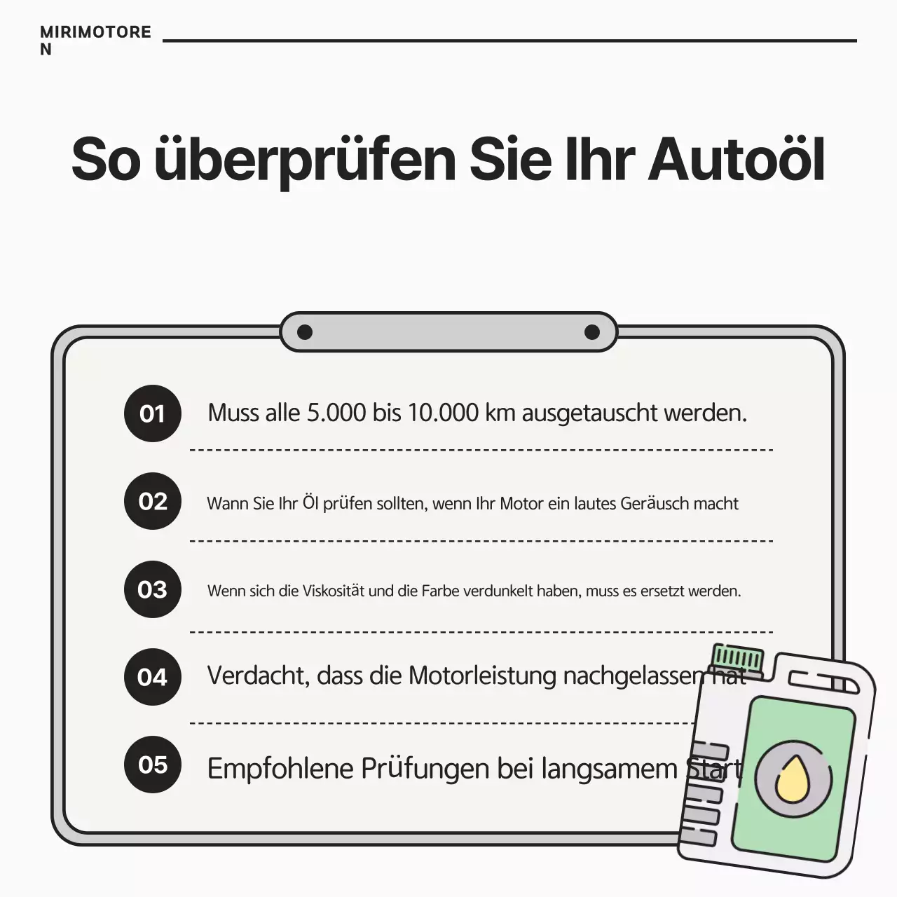 Eine einfache Anleitung zur Autowartung in Weiß und Schwarz