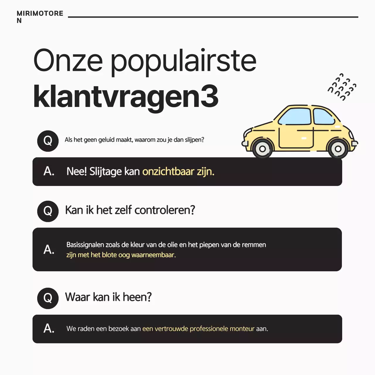 Een eenvoudige auto-onderhoudsgids in wit en zwart