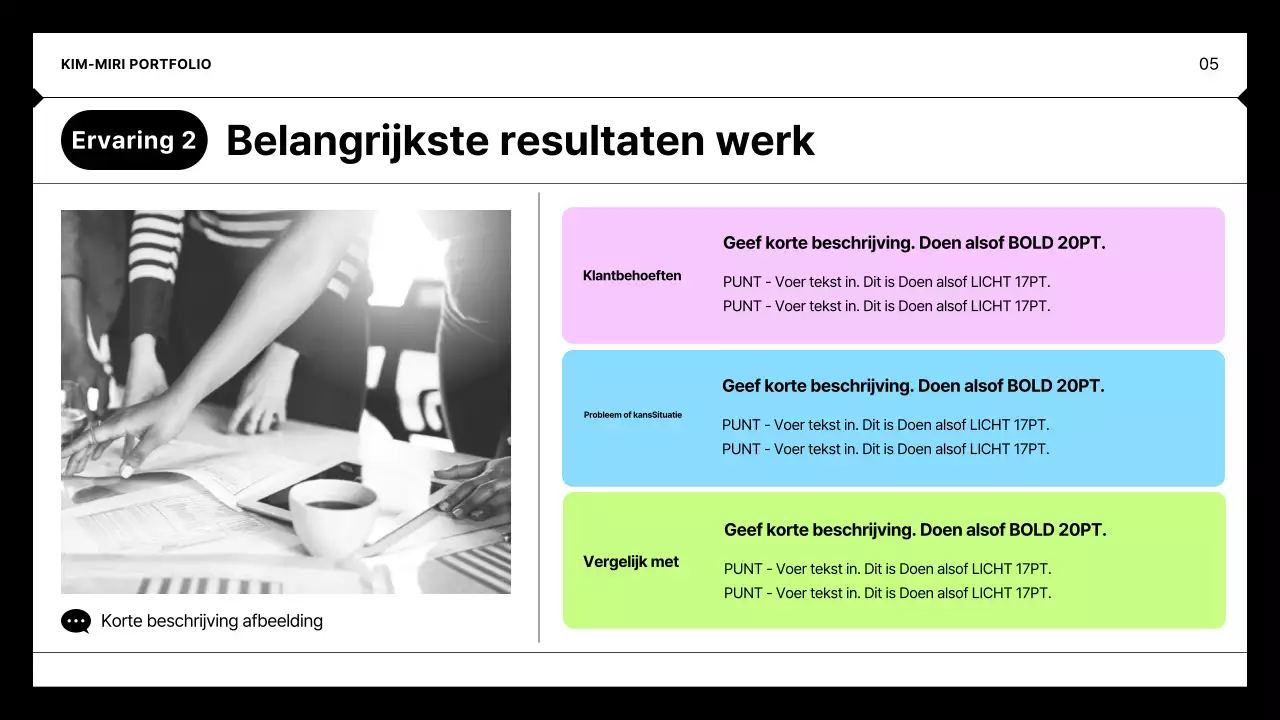 Zwarte minimale portefeuilleportefeuille