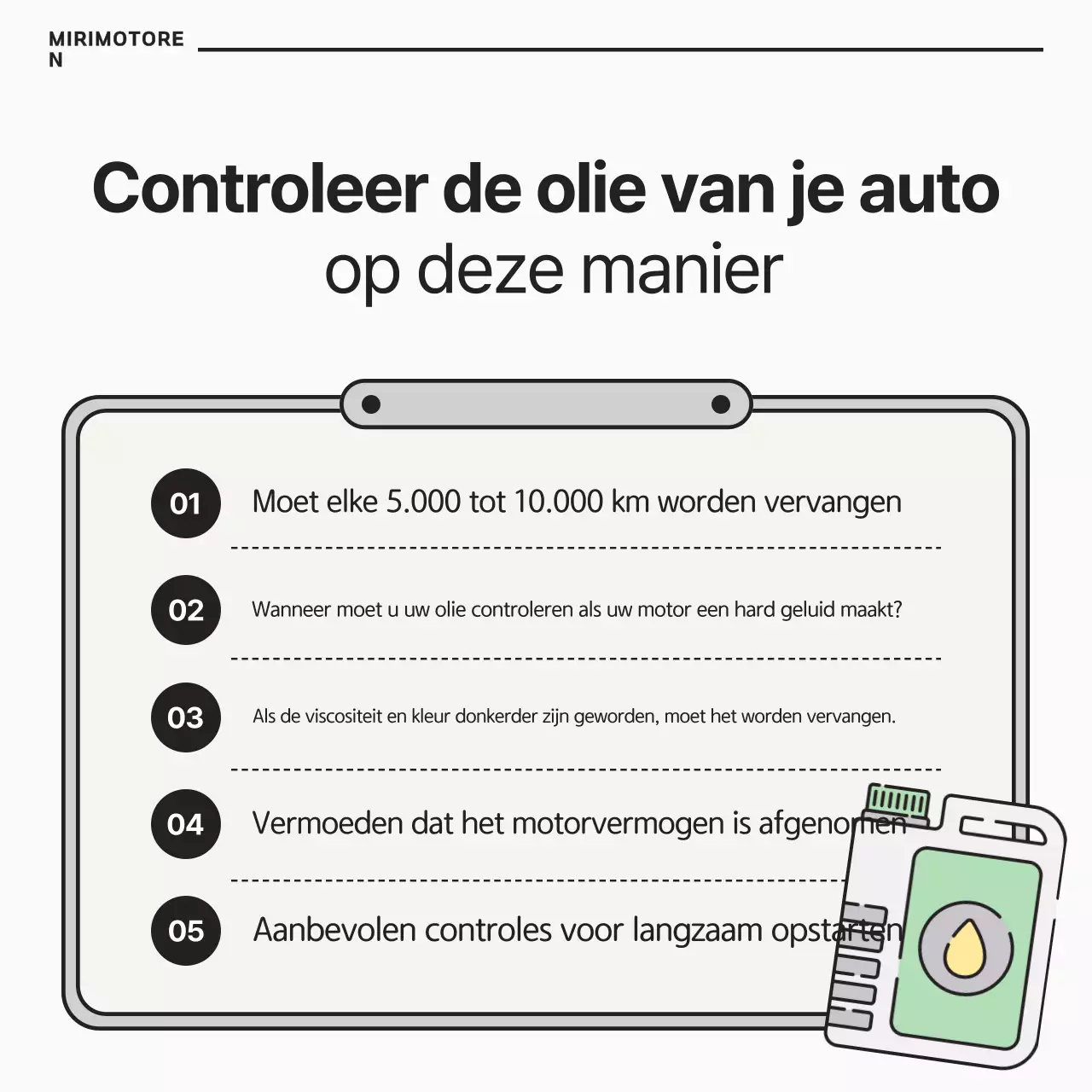 Een eenvoudige auto-onderhoudsgids in wit en zwart