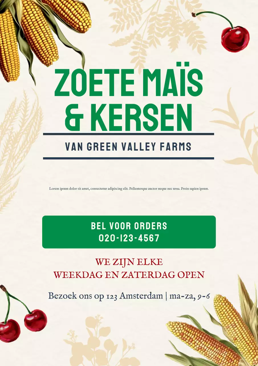 beige rustieke boerderijpromotie