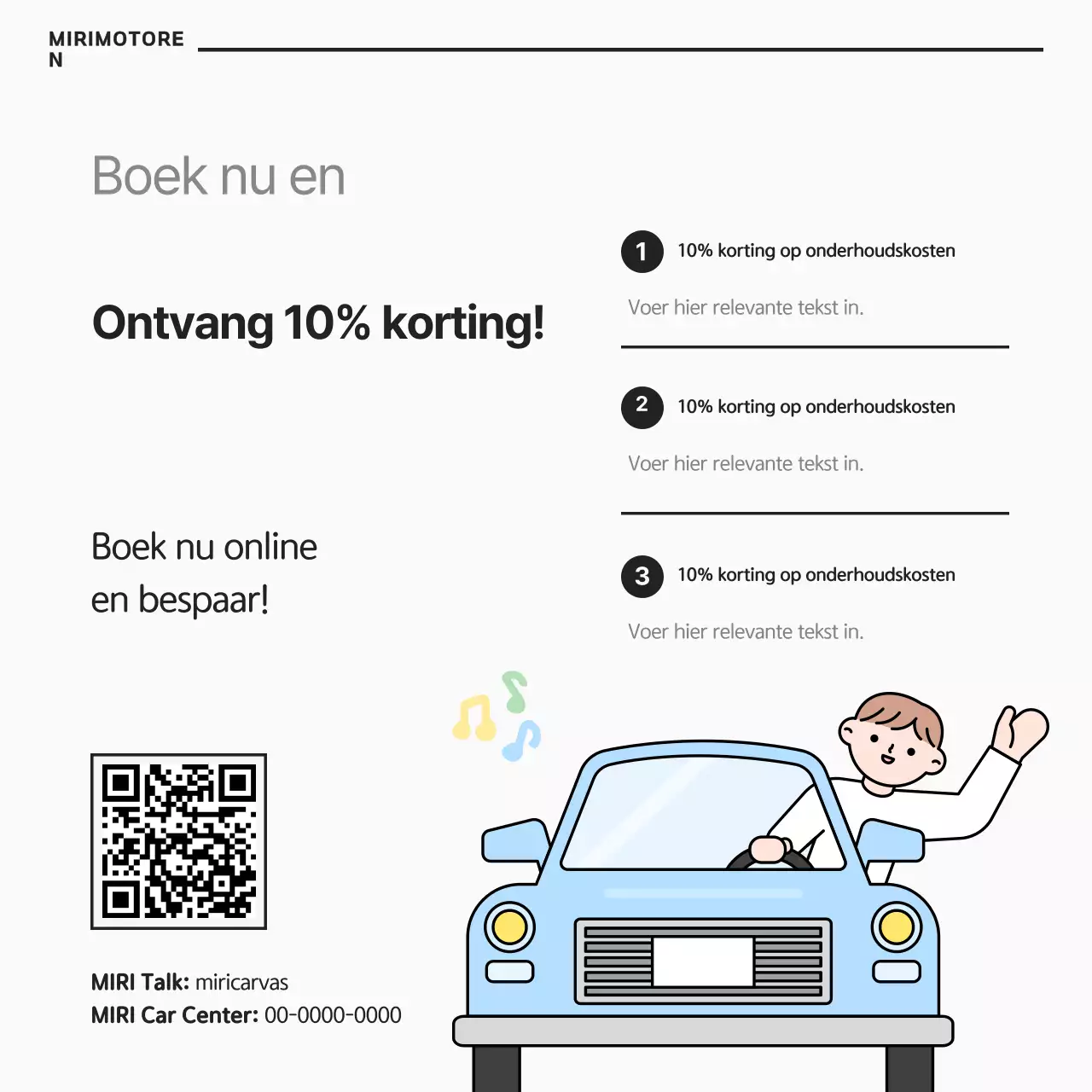 Een eenvoudige auto-onderhoudsgids in wit en zwart