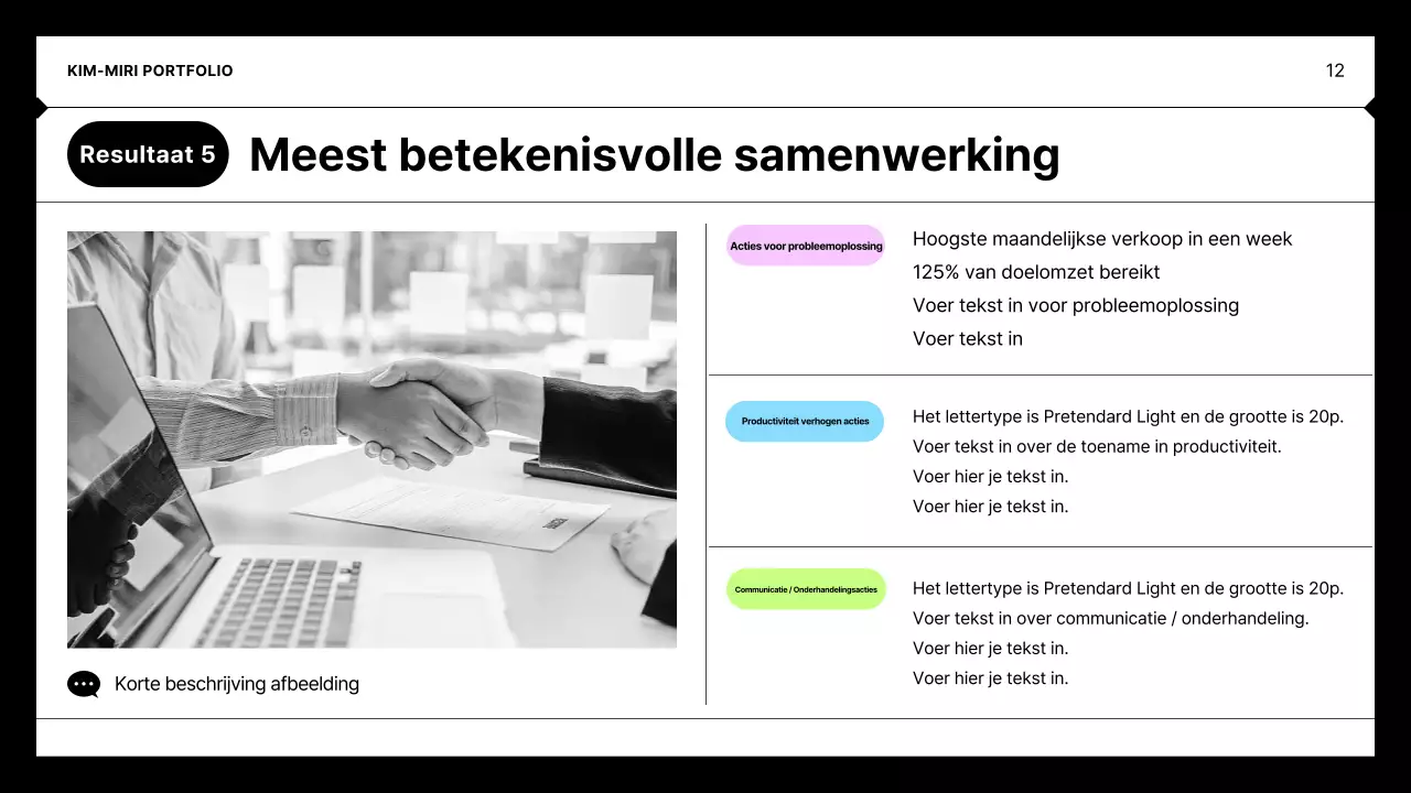 Zwarte minimale portefeuilleportefeuille