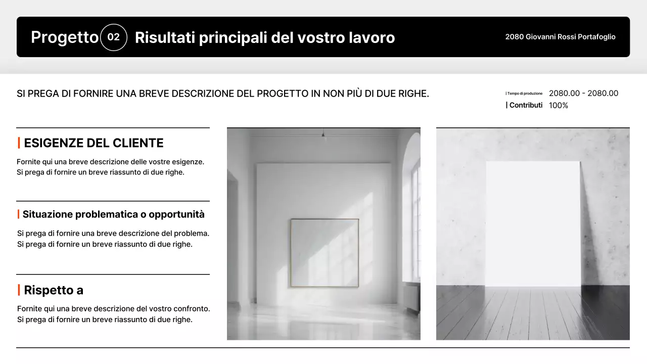 Presentazione del portafoglio Black Minimal