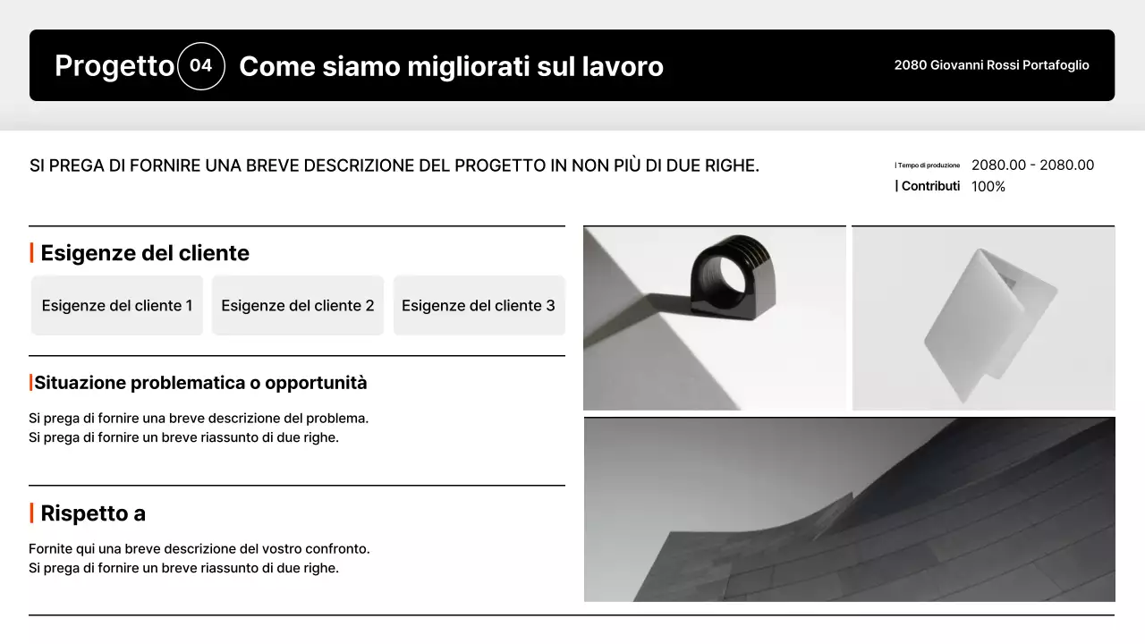 Presentazione del portafoglio Black Minimal