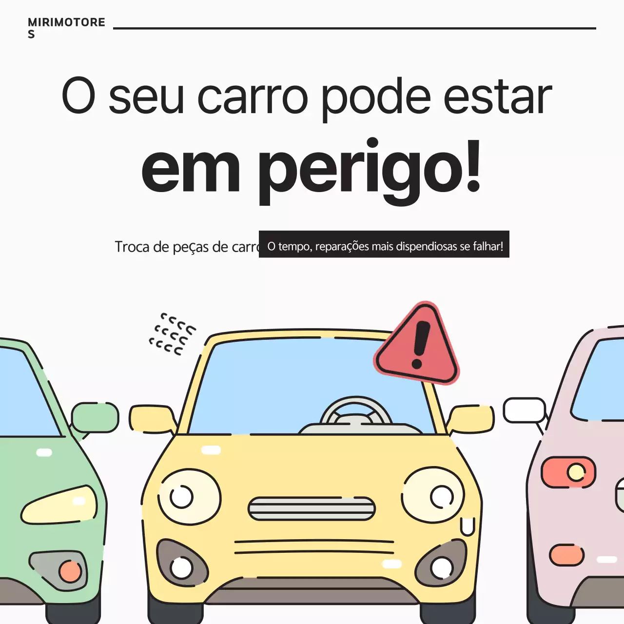 Um guia simples de manutenção de automóveis em branco e preto