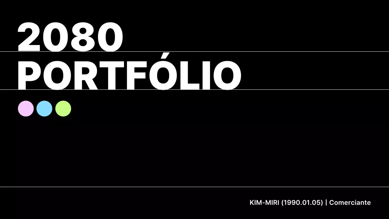 Portfólio Minimalista Preto