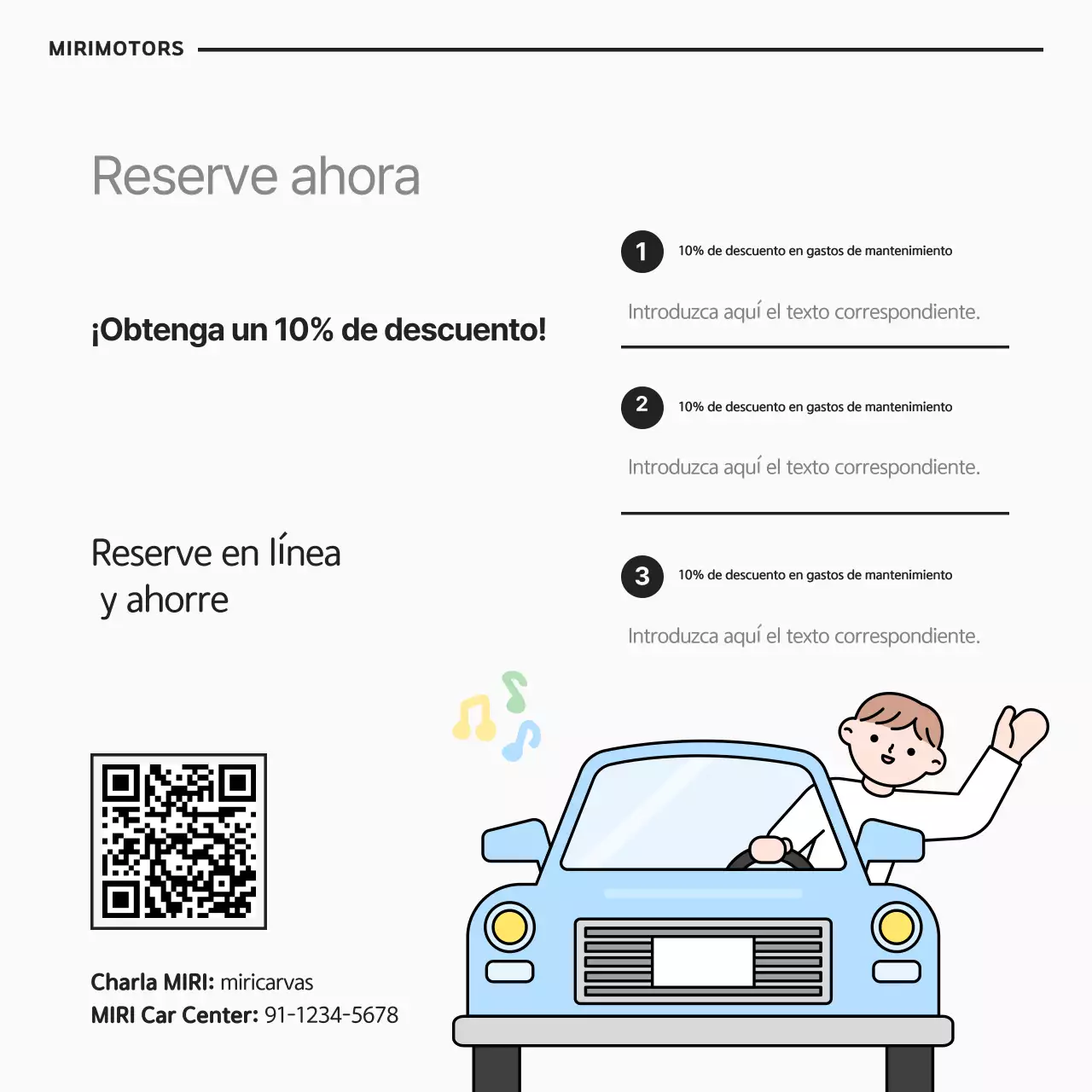 Una sencilla guía de mantenimiento del coche en blanco y negro