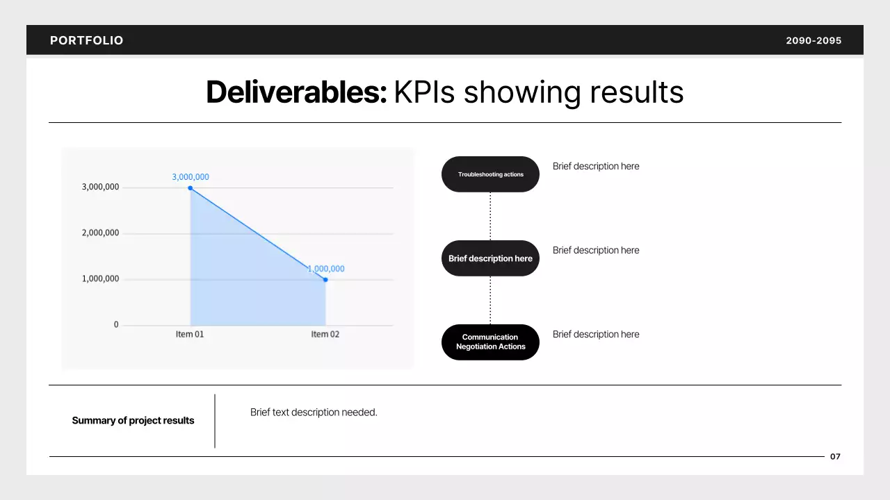 Simple developer portfolio in black and blue
