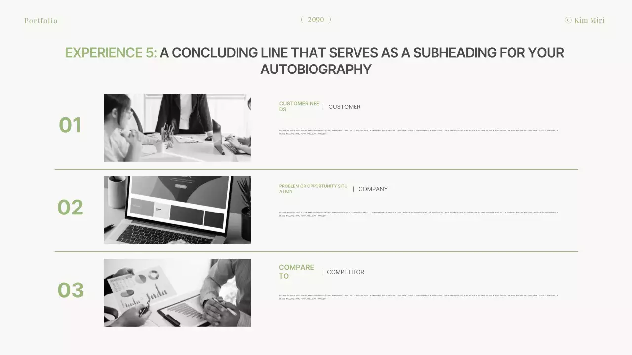 Portfólio de designer limpo em verde limão