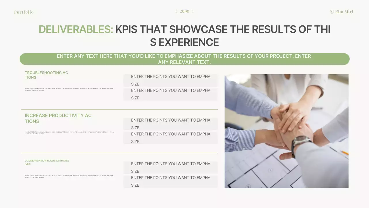 Portfólio de designer limpo em verde limão