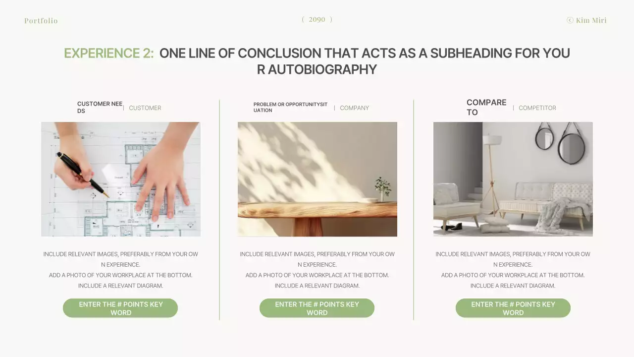 Portfólio de designer limpo em verde limão