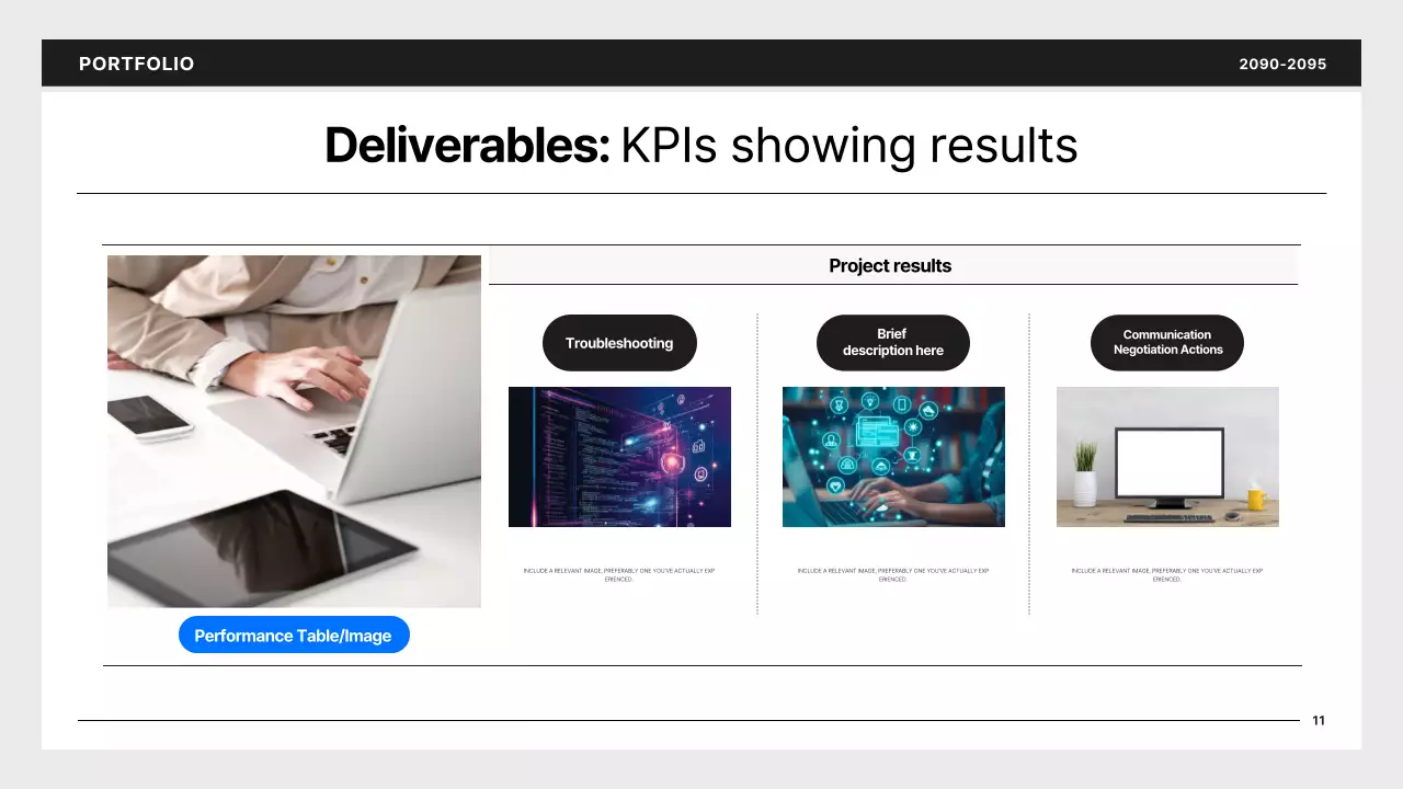 Simple developer portfolio in black and blue