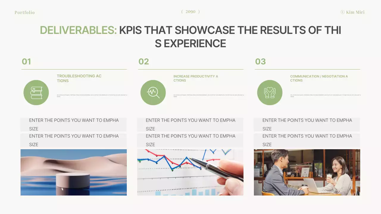 Portfólio de designer limpo em verde limão