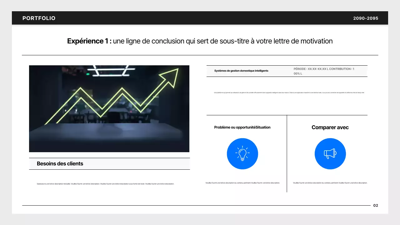 Portfolio de développeur simple en noir et bleu