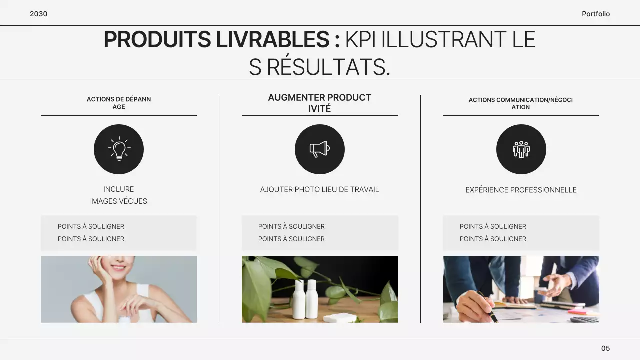 Portefeuille simple de marketeur gris