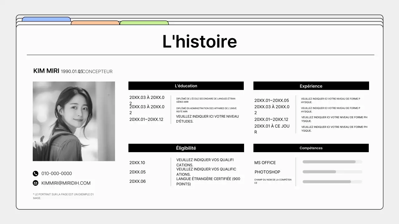 Portfolio de designer simple en gris