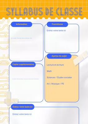 horaire des cours rétro orange