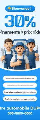 Annonce promotionnelle simple bleue