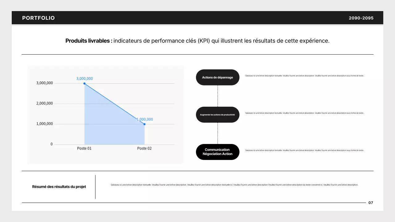 Portfolio de développeur simple en noir et bleu