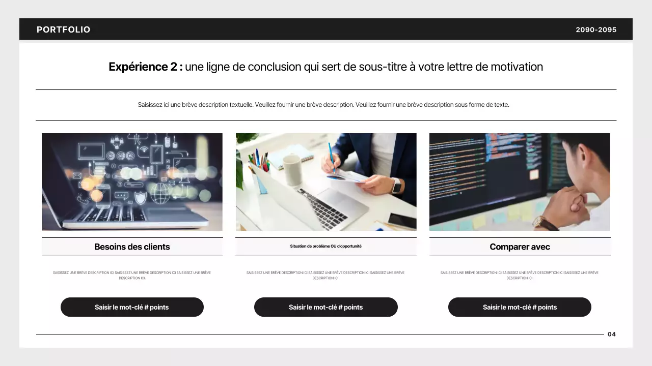 Portfolio de développeur simple en noir et bleu