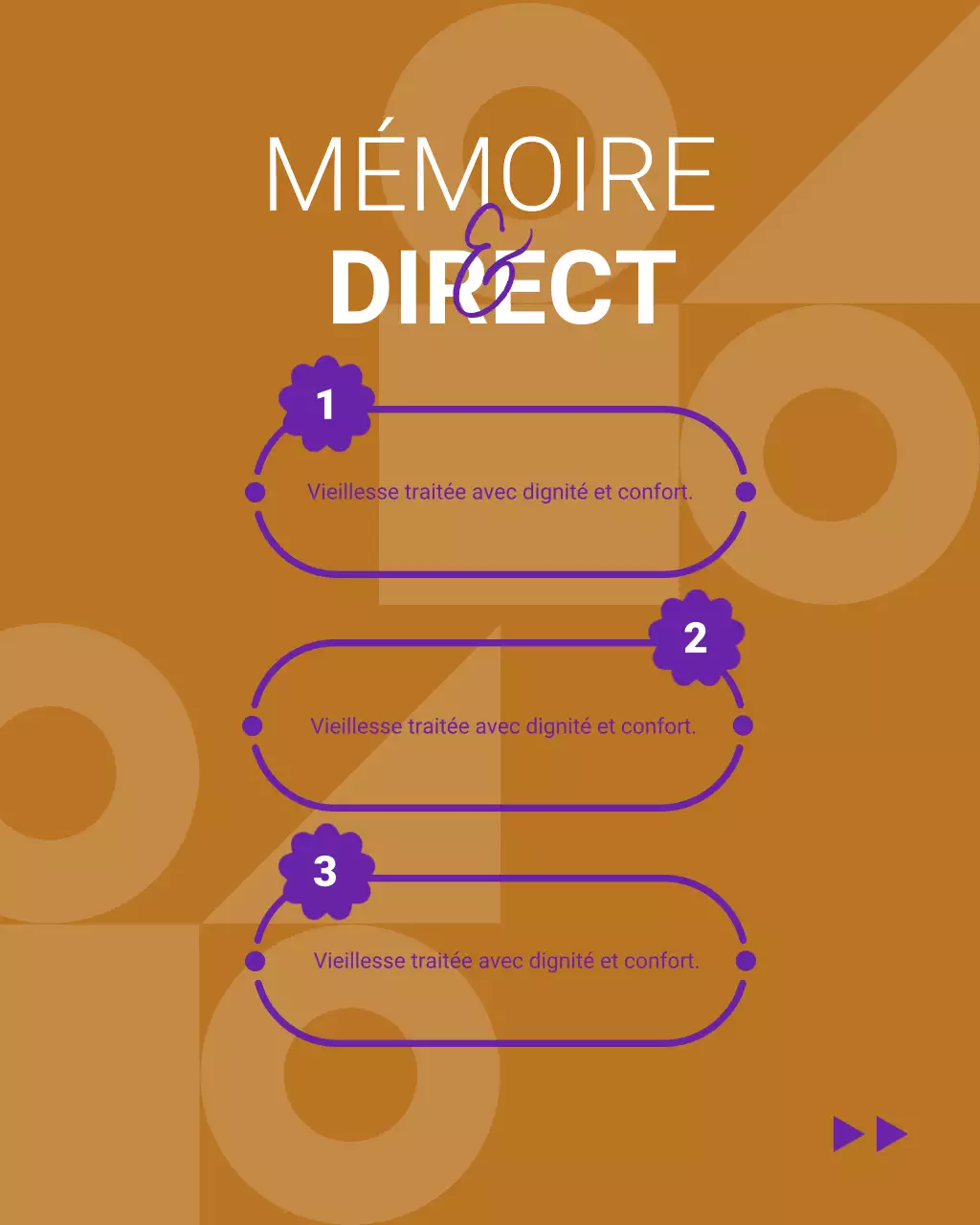 guide de contenu géométrique violet