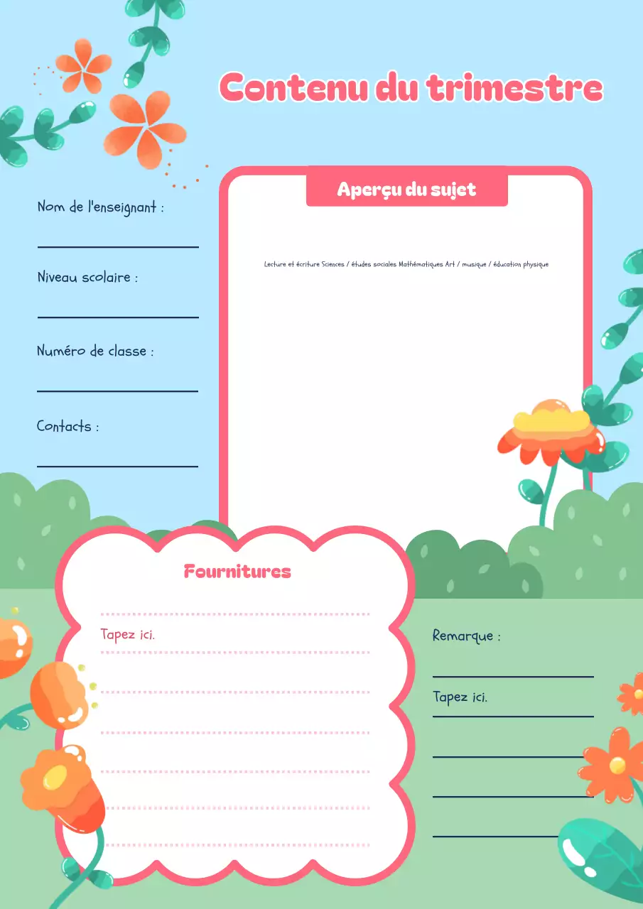 agenda scolaire ludique pastel