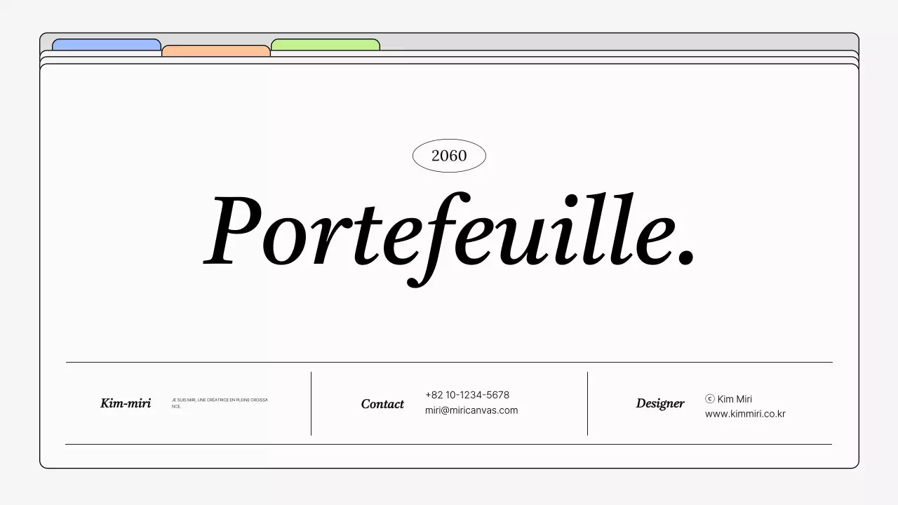 Portfolio de designer simple en gris