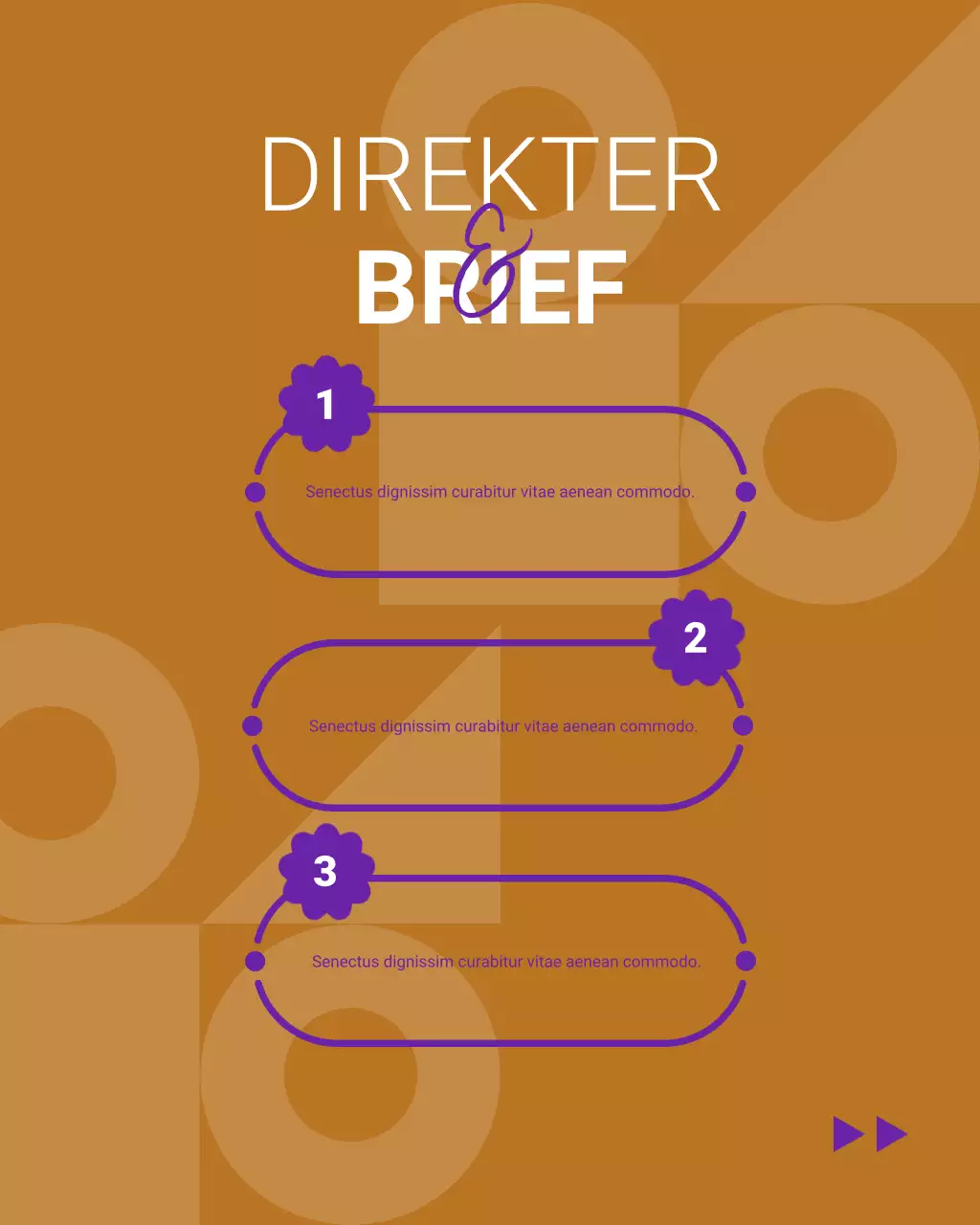 Lila geometrische Inhaltsanleitung