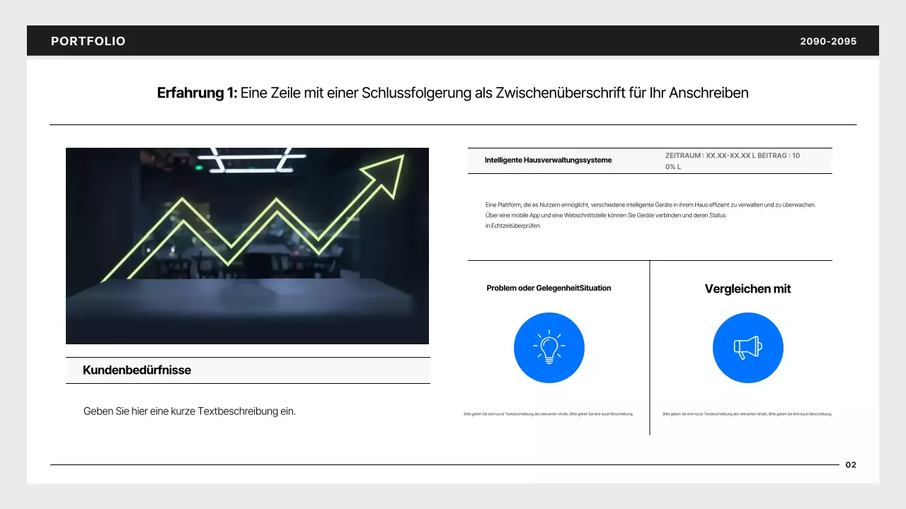 Einfaches Entwicklerportfolio in Schwarz und Blau
