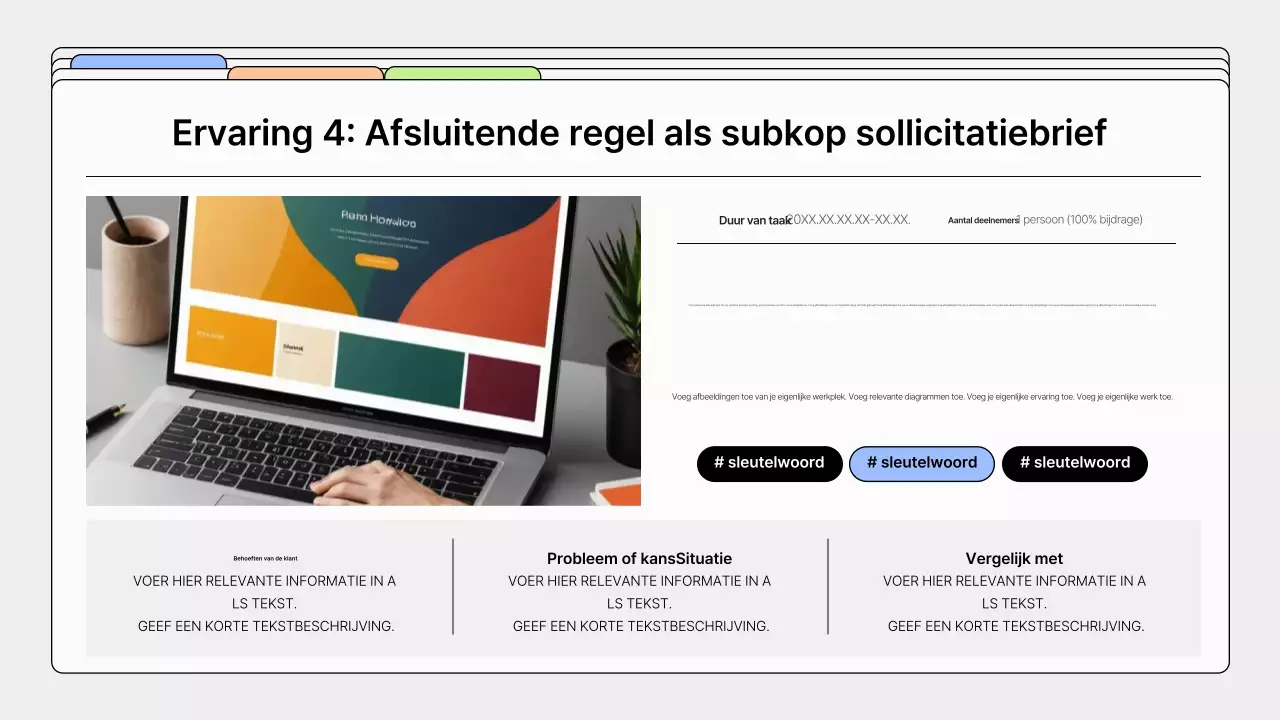 Eenvoudige designportfolio in grijs