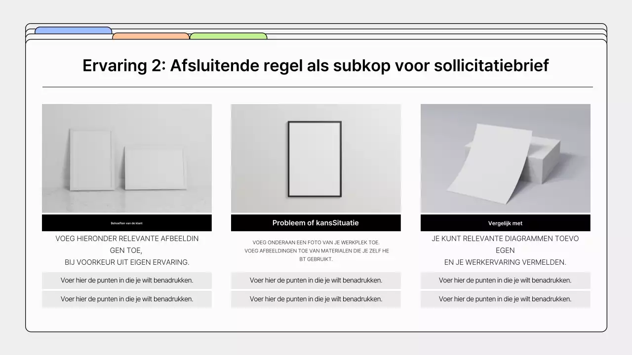 Eenvoudige designportfolio in grijs