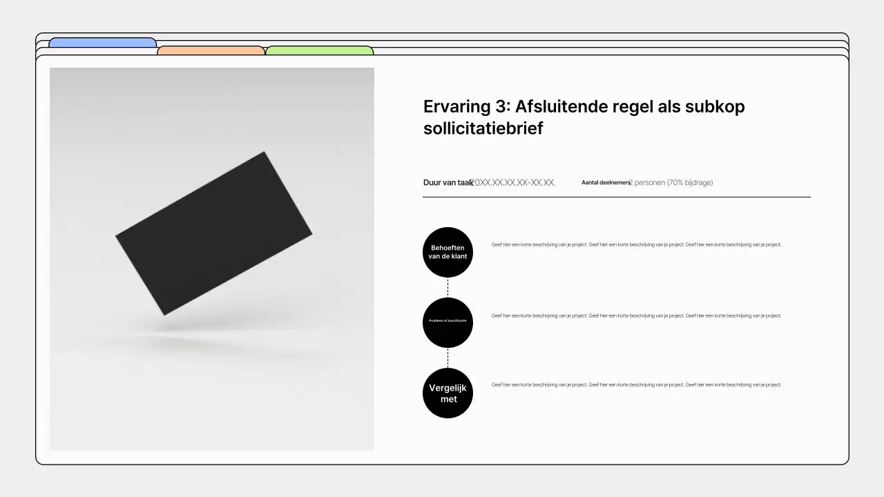 Eenvoudige designportfolio in grijs