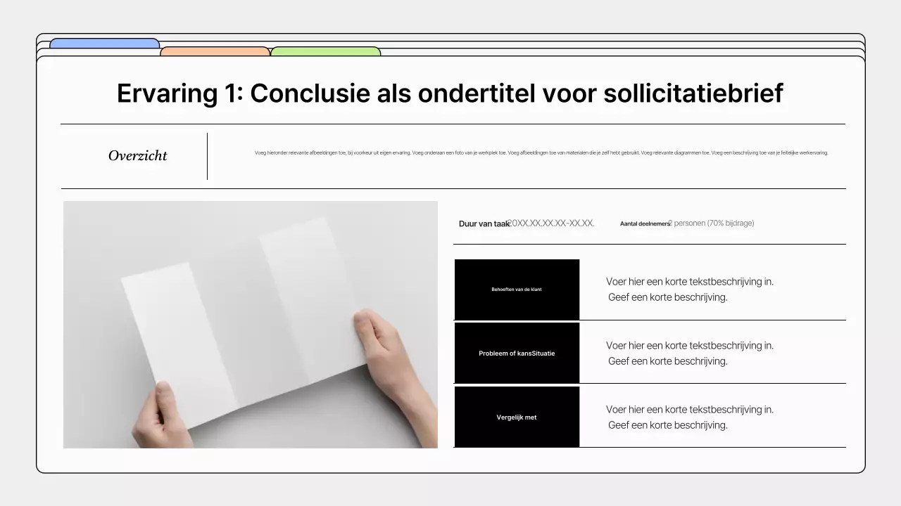 Eenvoudige designportfolio in grijs