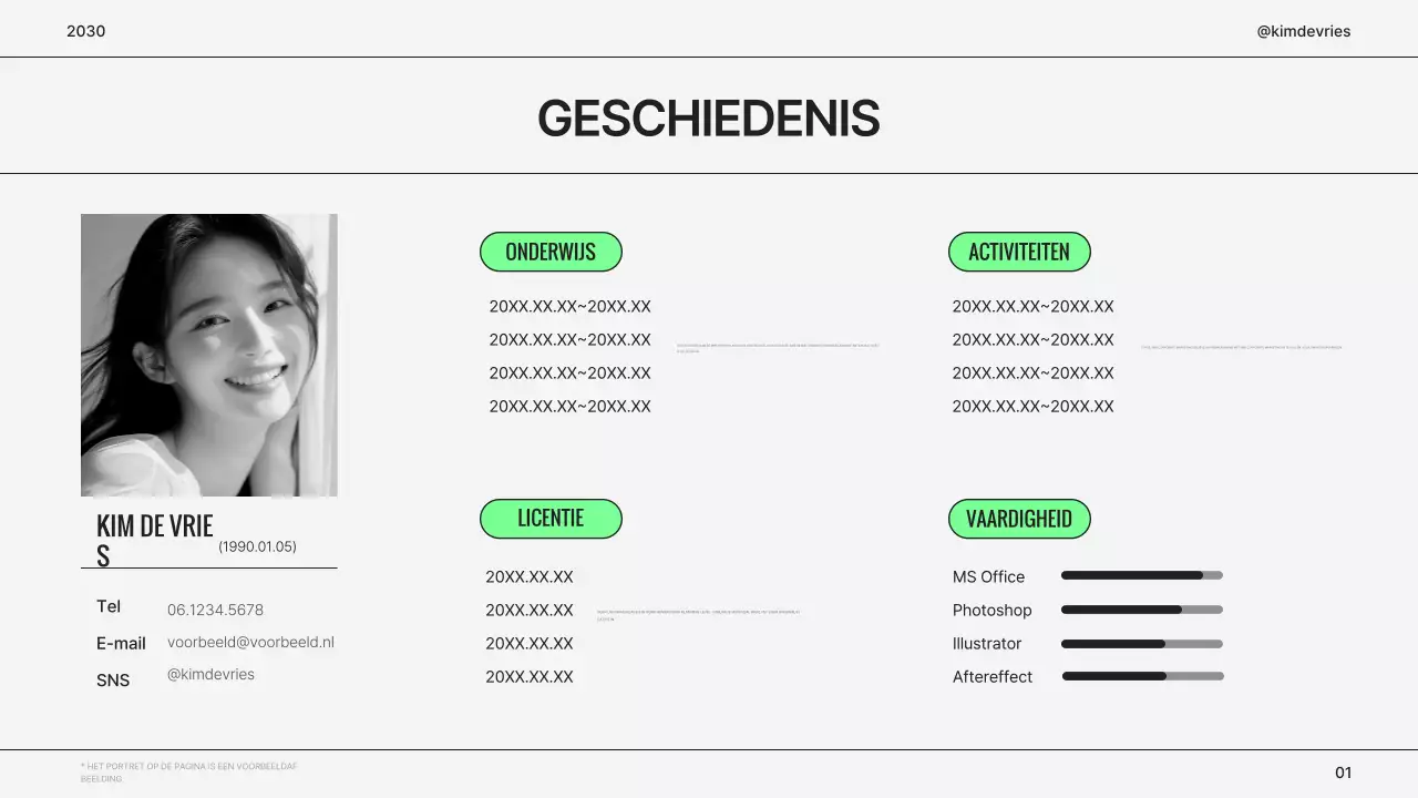 Eenvoudige grijze marketeer portfolio