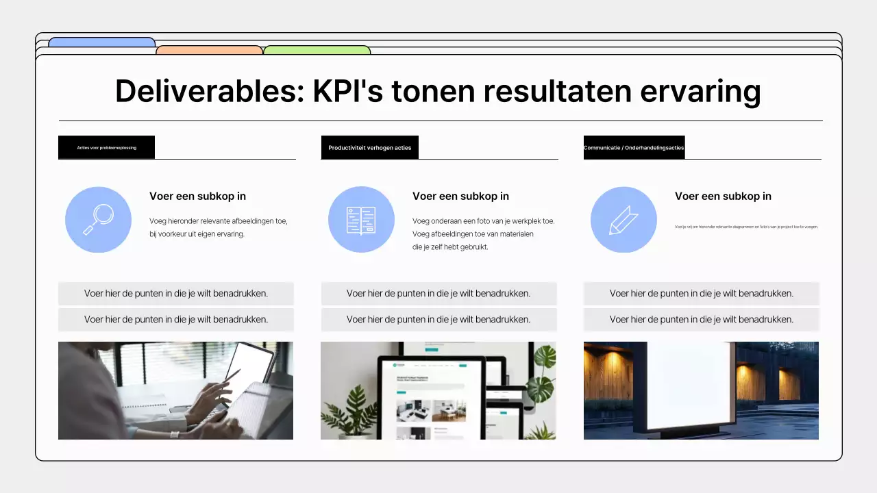 Eenvoudige designportfolio in grijs