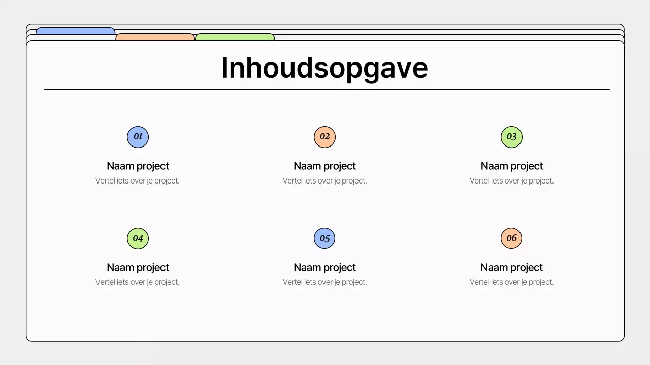 Eenvoudige designportfolio in grijs