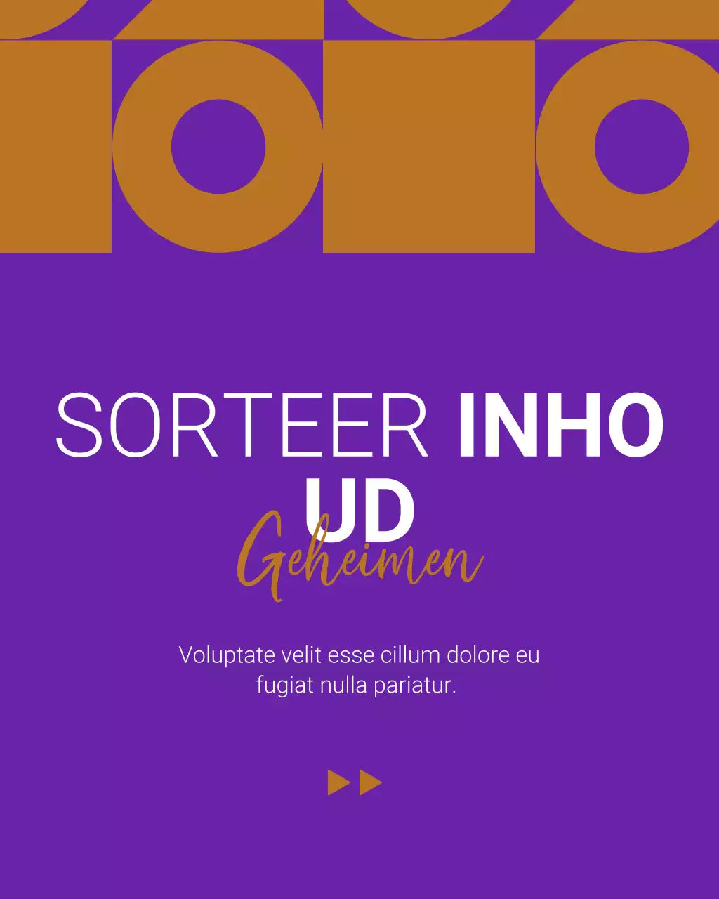 paarse geometrische inhoudsgids