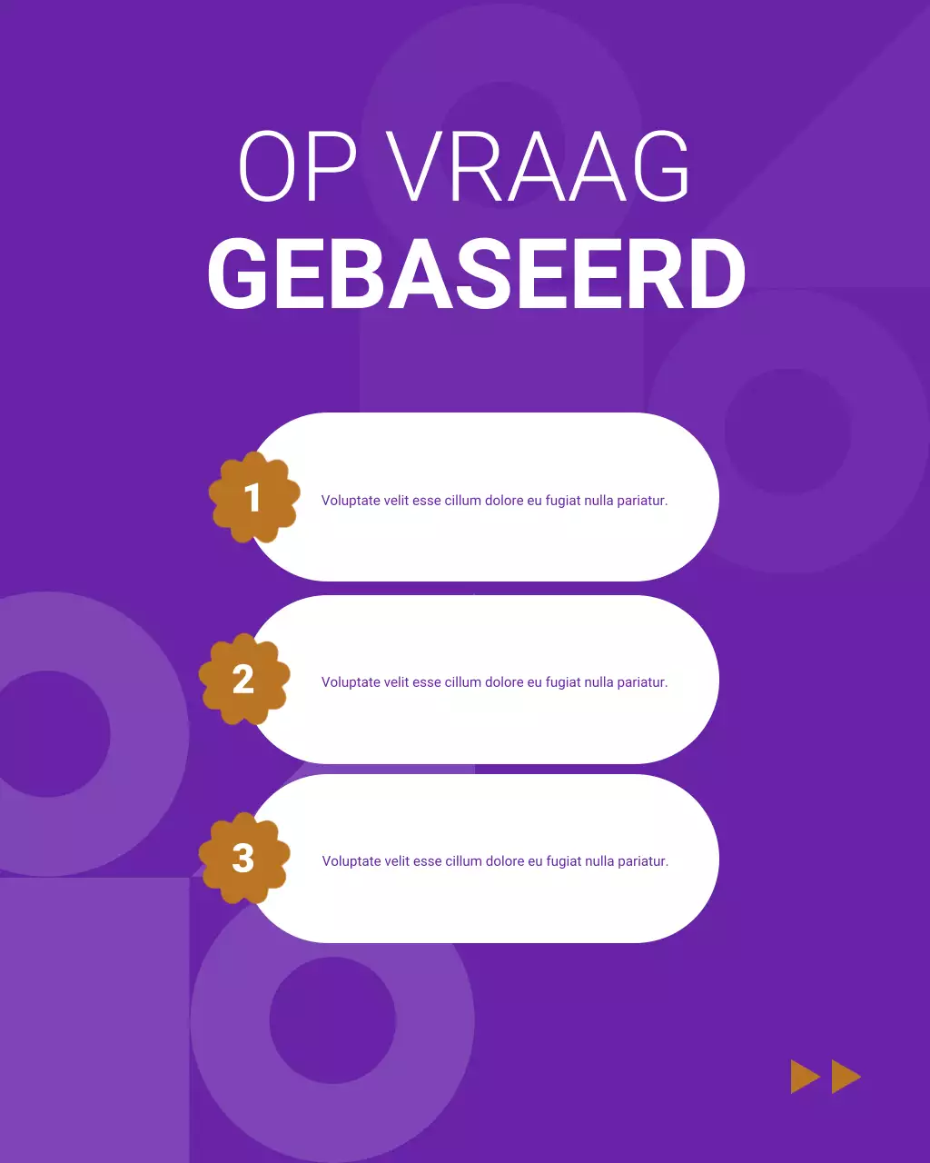 paarse geometrische inhoudsgids