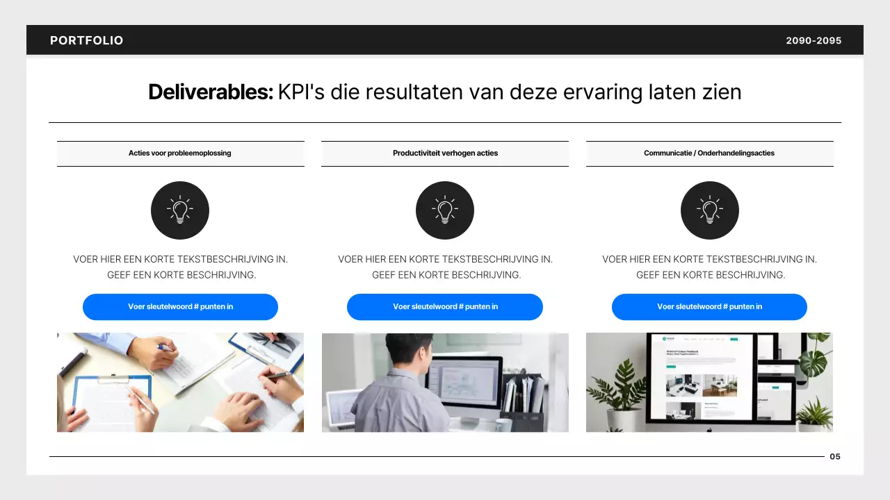Eenvoudige ontwikkelaarsportfolio in zwart en blauw