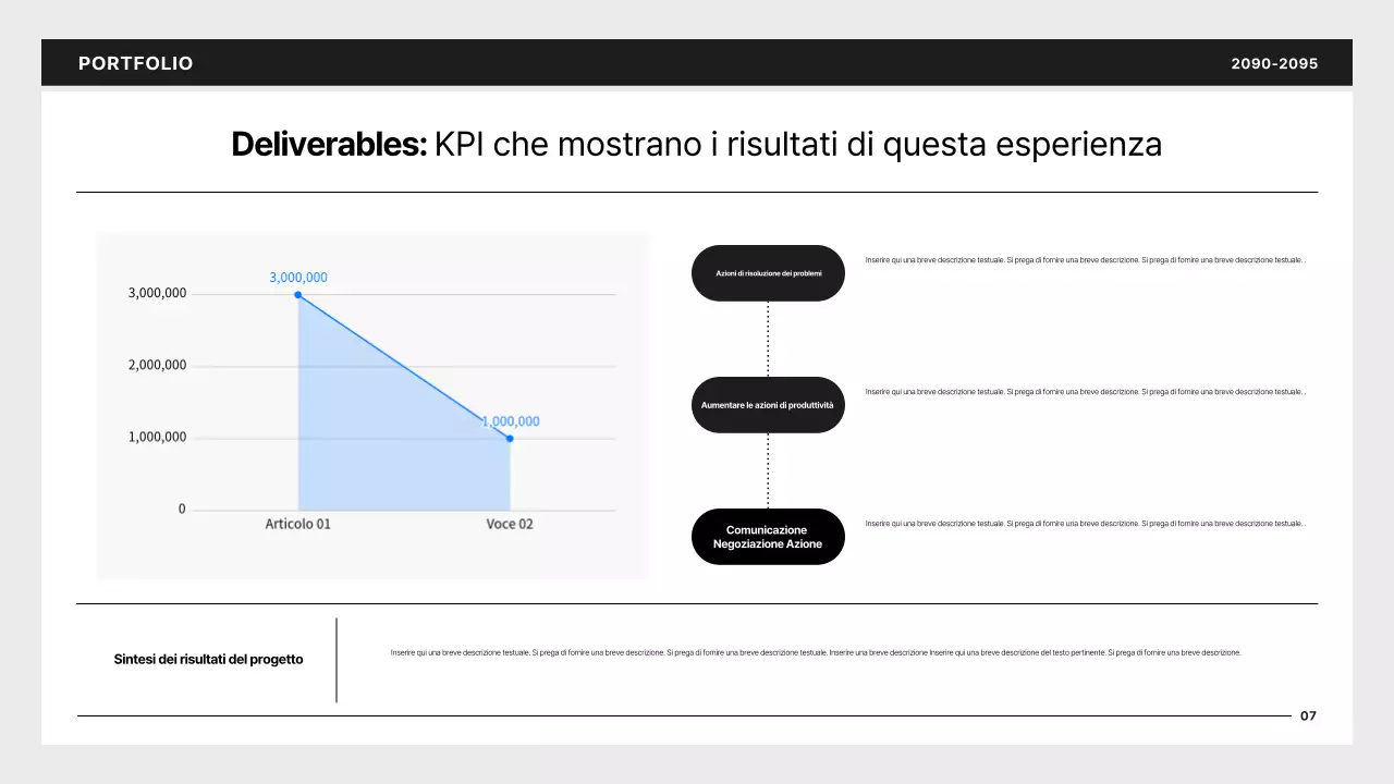 Portafoglio per sviluppatori semplice in nero e blu