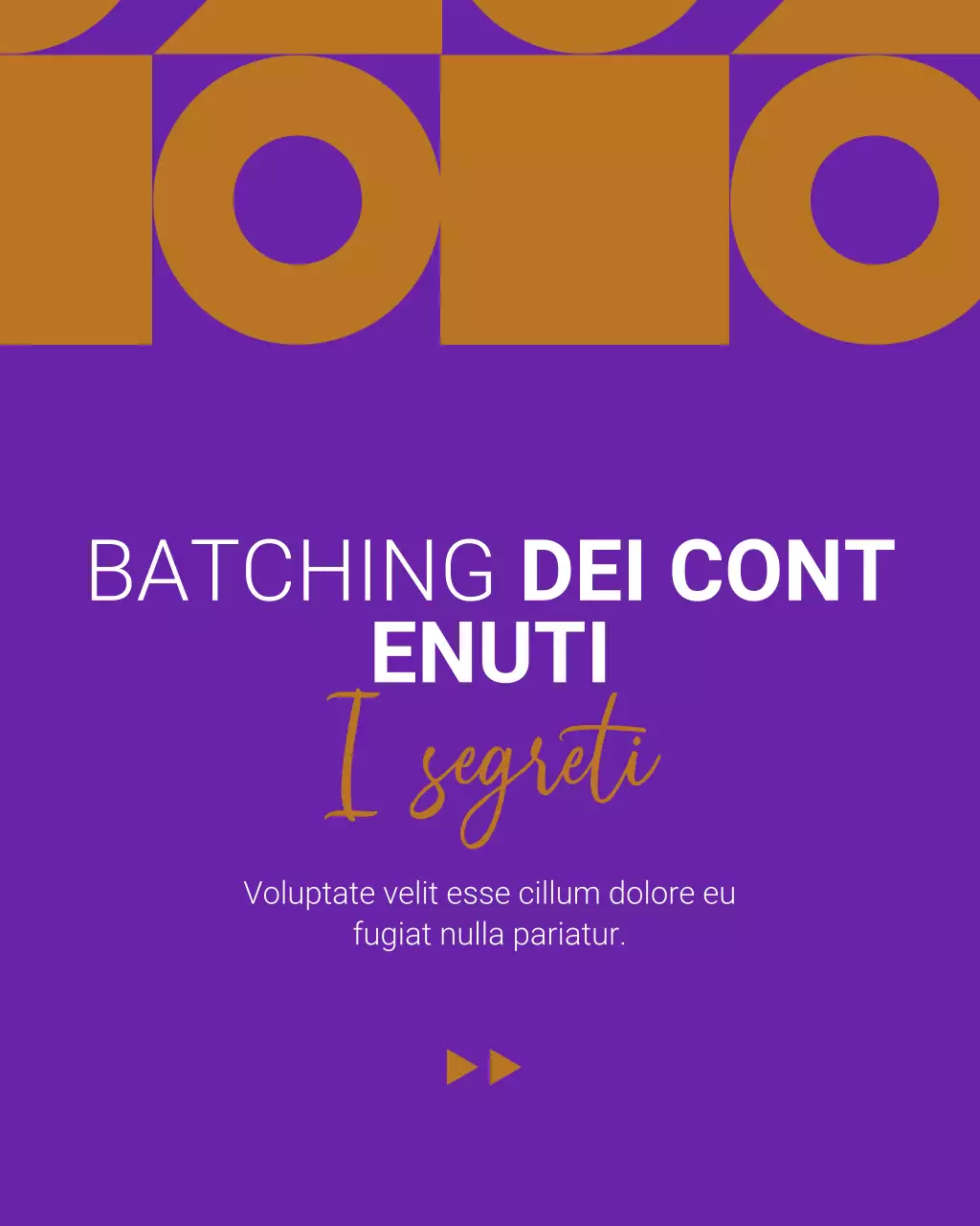 guida ai contenuti geometrici viola