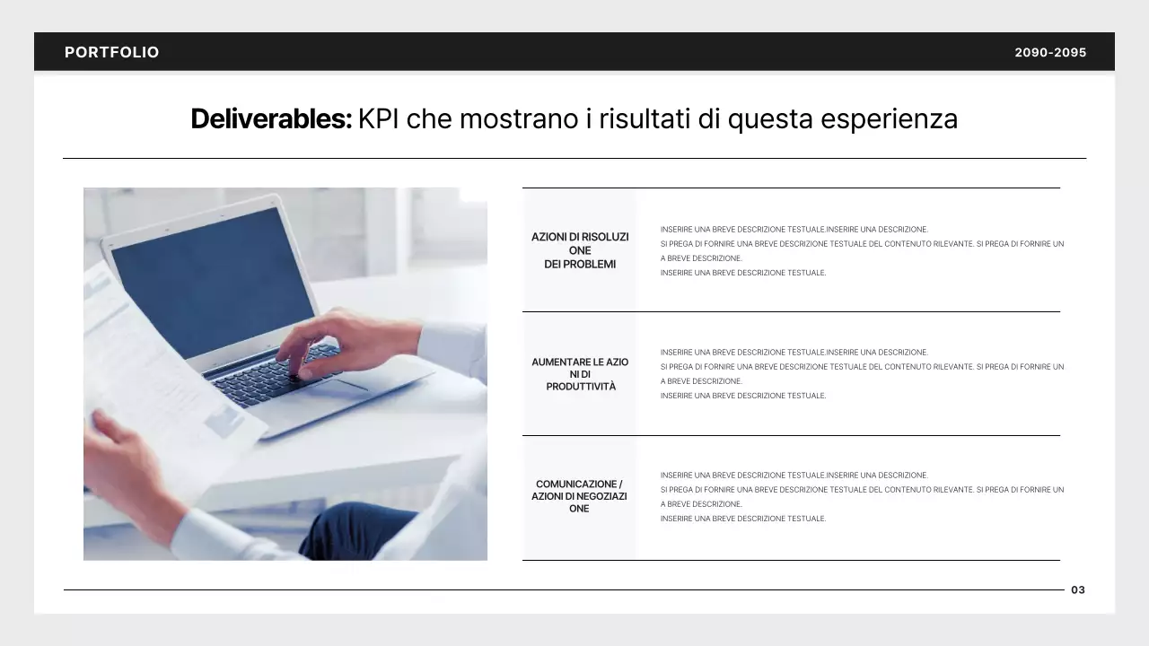 Portafoglio per sviluppatori semplice in nero e blu