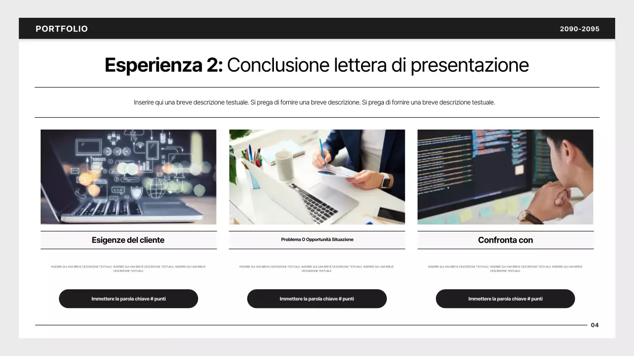 Portafoglio per sviluppatori semplice in nero e blu