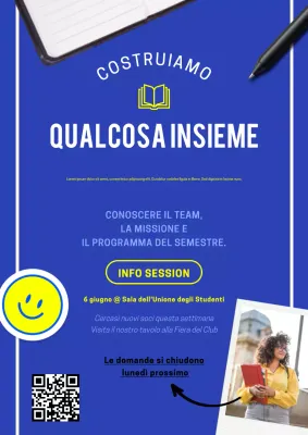 invito della squadra moderna blu