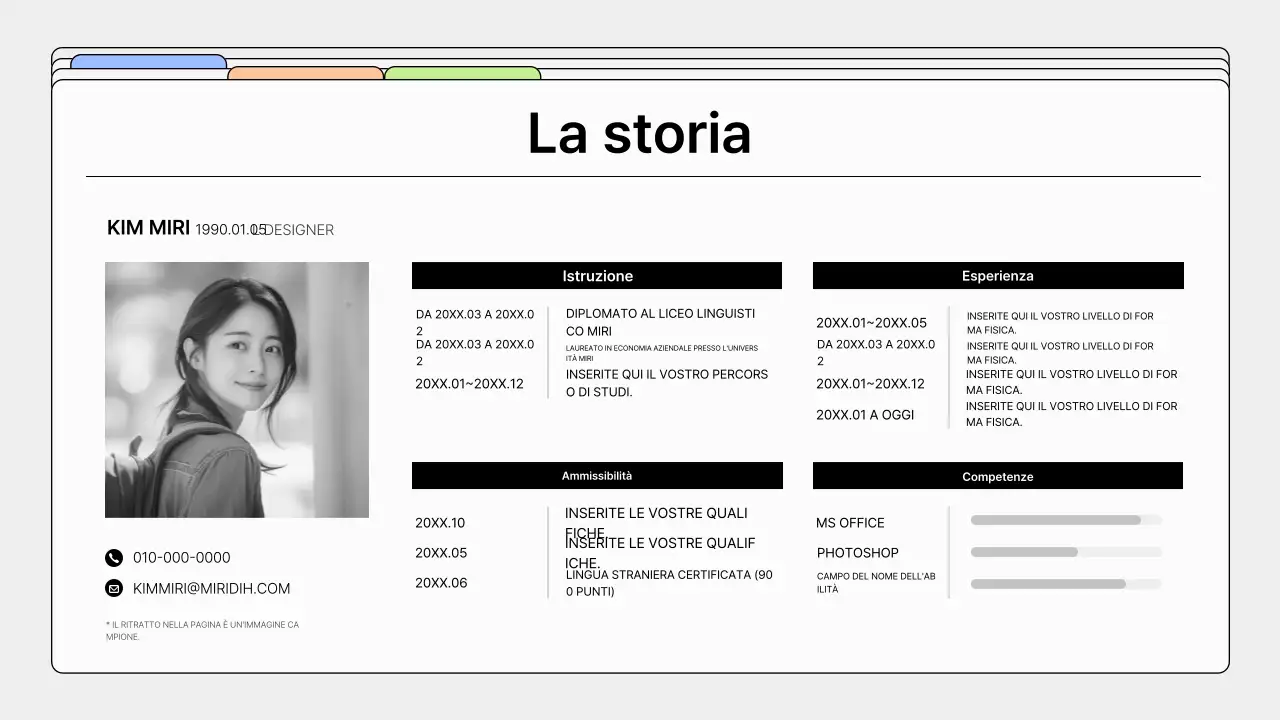 Portafoglio da designer semplice in grigio