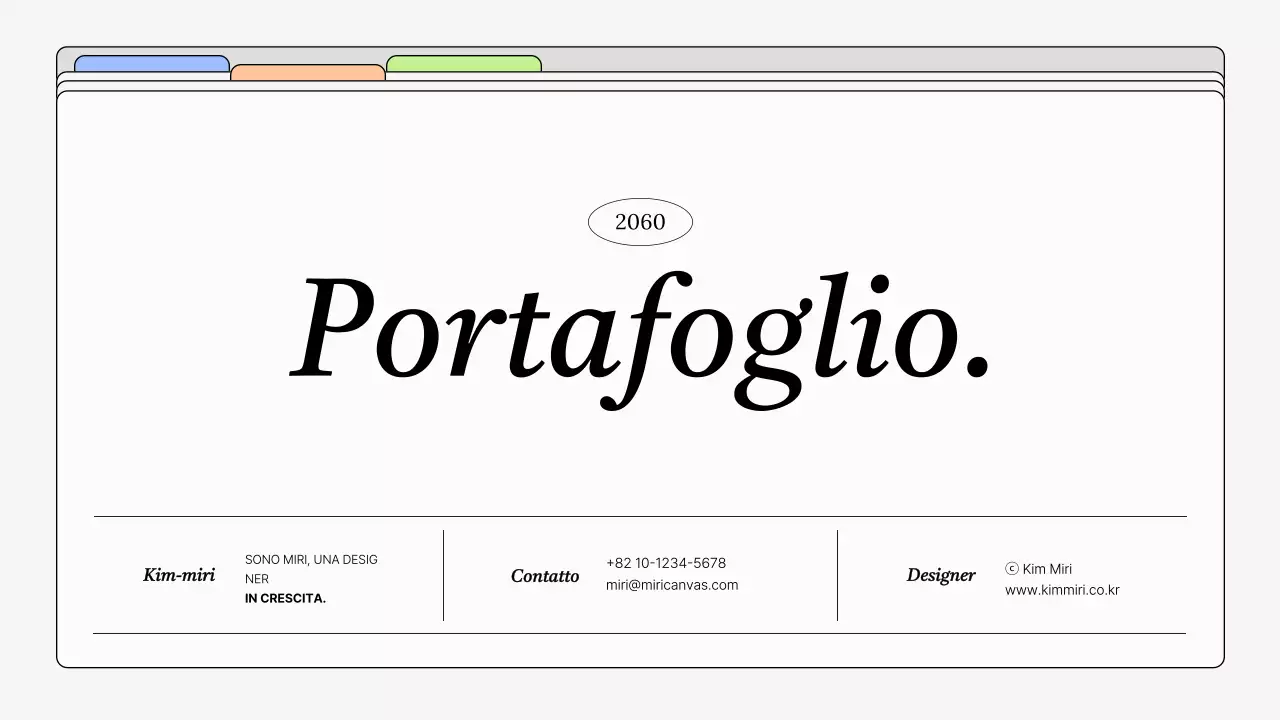 Portafoglio da designer semplice in grigio