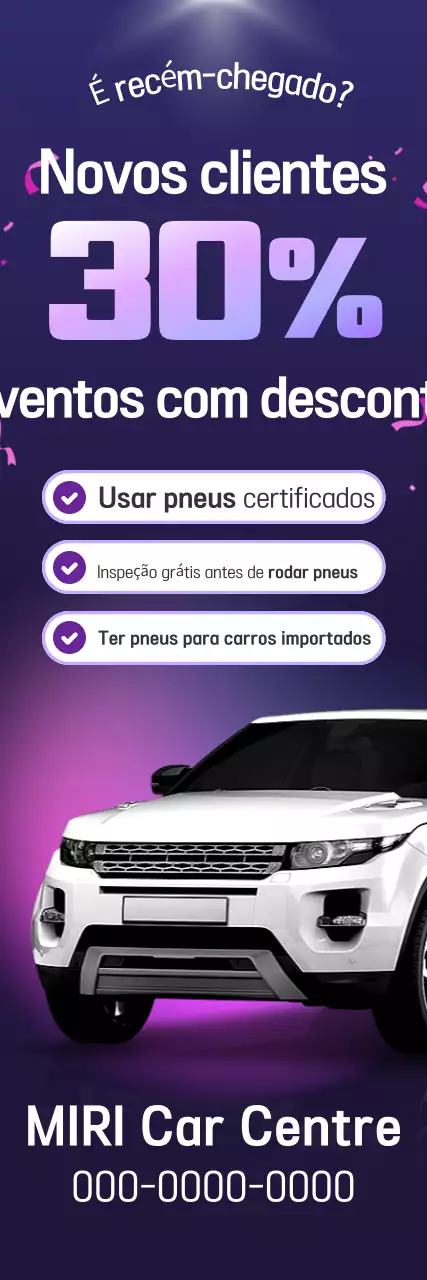 Anúncio de carro moderno Bora