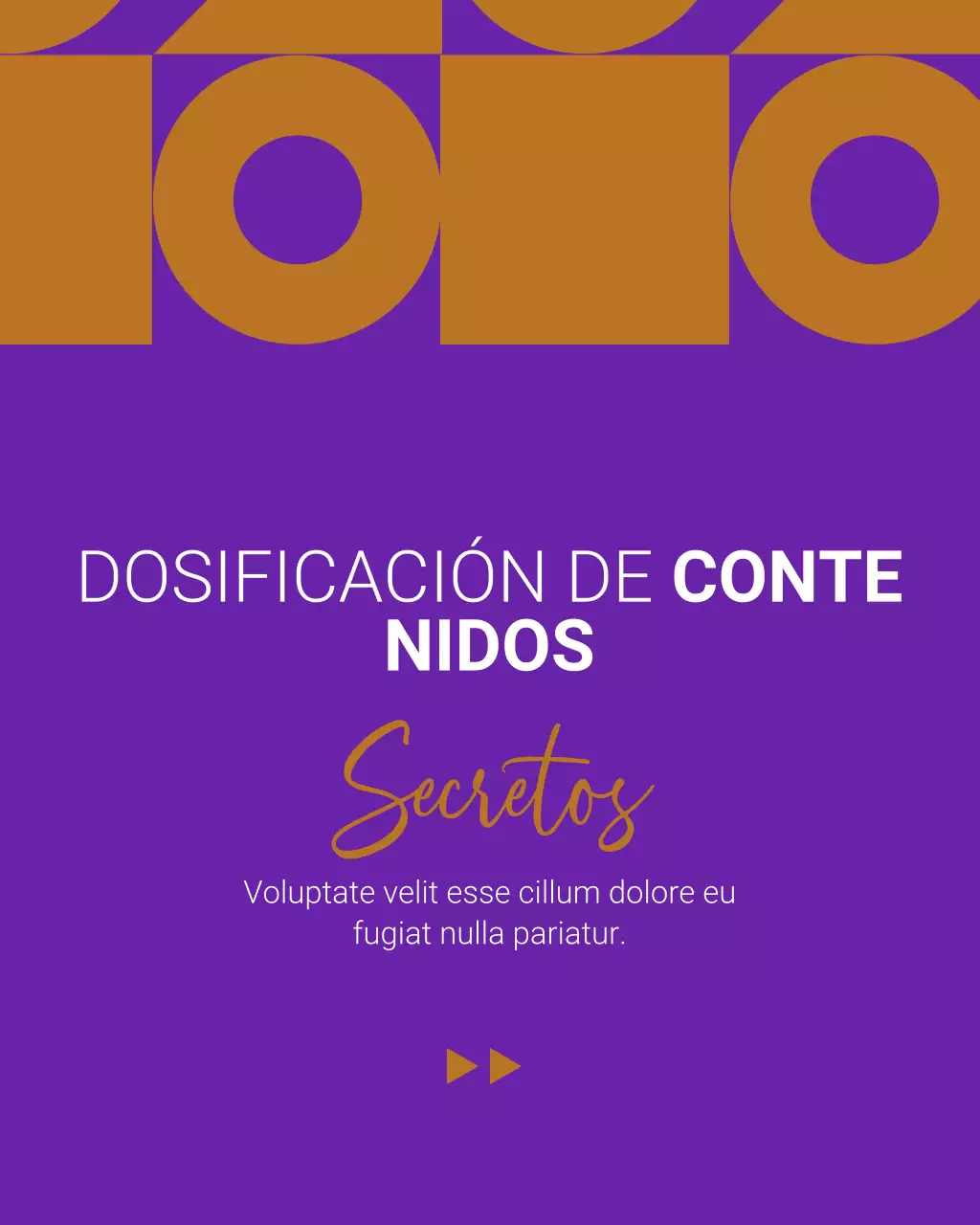 Guía de contenido geométrico morado