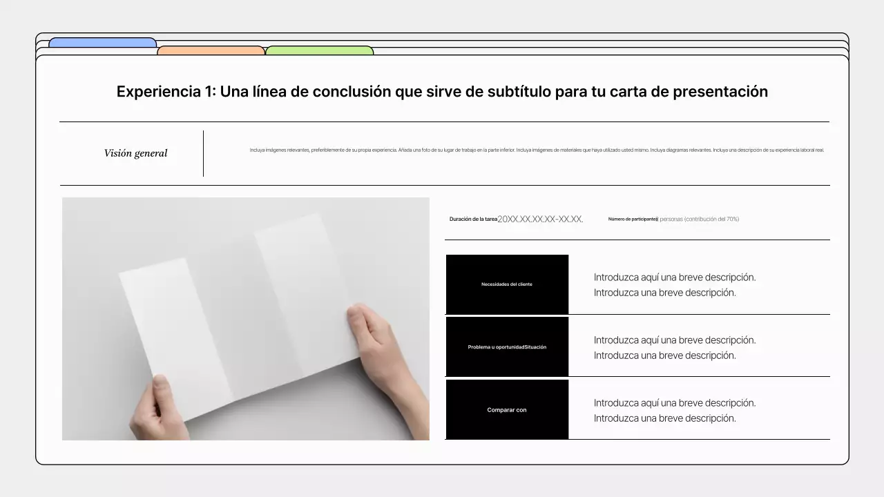 Portafolio de diseño sencillo en color gris